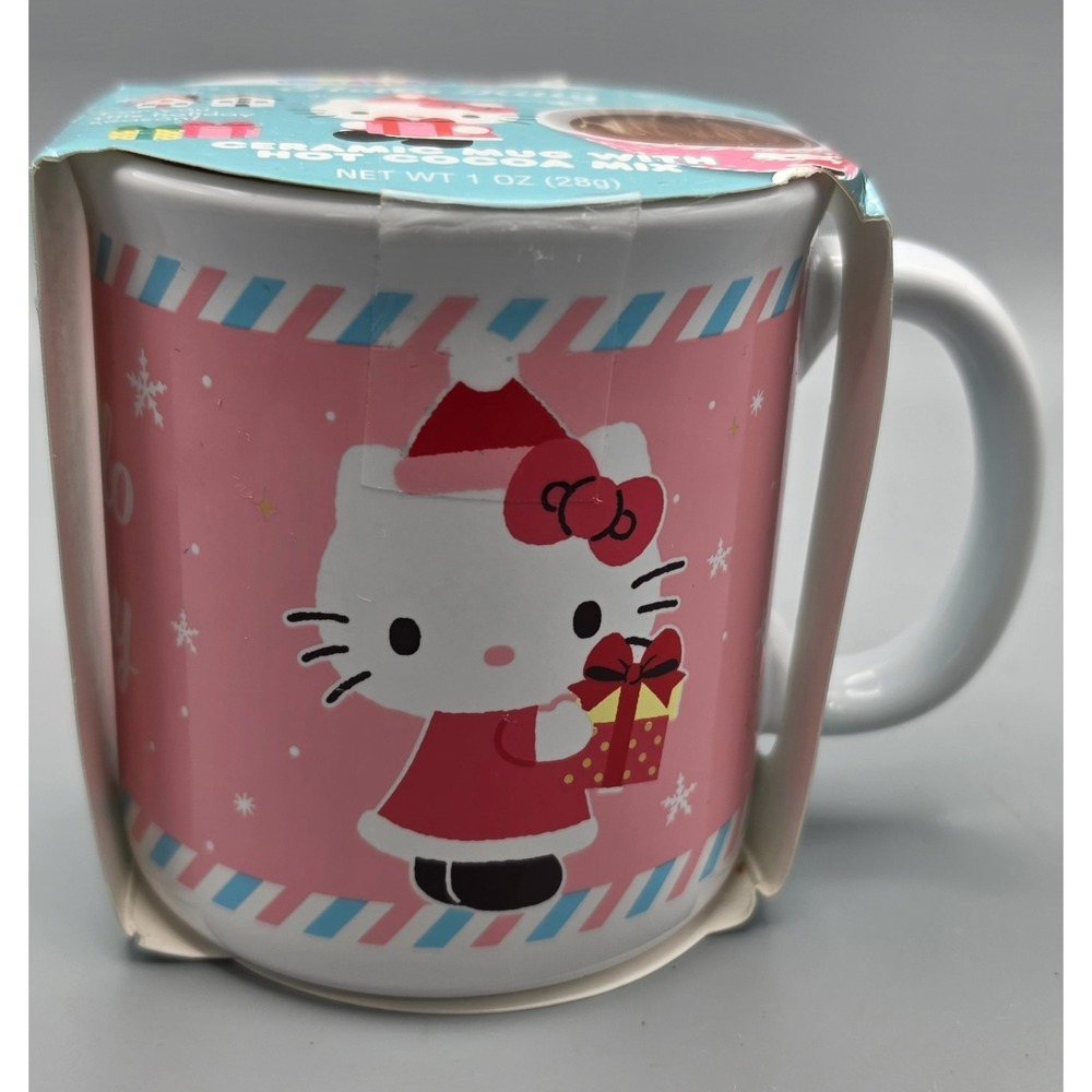 Hello Kitty Christmas Mug Hot Cocoa Gift Set Pink Holiday Sanrio 2025 New